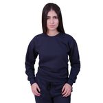 Conjunto Moletom Plus Size Liso Fechado Azul Marinho