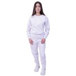 Conjunto Moletom Plus Size Liso Fechado Branco
