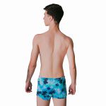Sunga Boxer Adulta Estampada com Regulagem Azul Celeste 