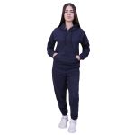 Kit Blusa de Frio Feminina + Calça Moletom Forrada Azul Marinho