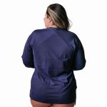 Camisa Térmica Plus Size Proteção Solar UV50 Azul Marinho