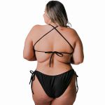 Maiô Plus Size Engana Mamãe Com Bojo Fixo Preto