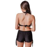 Conjunto Biquíni com Short de Ajuste Lateral Preto
