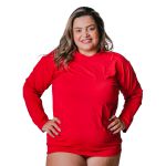 Camisa Térmica Plus Size Proteção Solar UV50 Vermelha