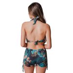 Conjunto Biquíni com Short de Ajuste Lateral Azul Marinho