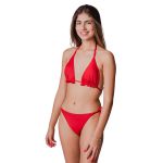 Biquíni Cortininha Juvenil c/Bojo Ajustável Vermelho