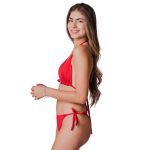 Biquíni Cortininha Juvenil c/Bojo Ajustável Vermelho
