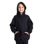 Blusa Moletom Canguru Infantil Juvenil Preta