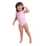 Maiô Natação Bebê Infantil Fator Uv50+ Rosa