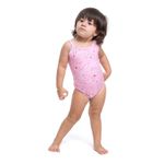 Maiô Natação Bebê Infantil Fator Uv50+ Rosa