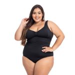 Maiô Natação e Hidroginástica Plus Size Preto 