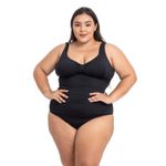 Maiô Natação e Hidroginástica Plus Size Preto 