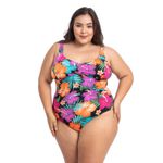 Maiô Reforçado Plus Size Frente Única Terracota