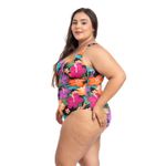 Maiô Reforçado Plus Size Frente Única Terracota