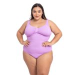 Maiô Reforçado Plus Size Frente Única Lílas