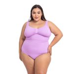 Maiô Reforçado Plus Size Frente Única Lílas