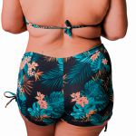 Short de Biquíni c/Ajuste Lateral Plus Size Azul Marinho
