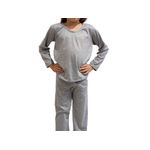 Pijama Infanto Juvenil Inverno Manga Longa Cinza