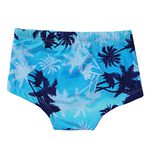 Sunga Boxer Adulta Estampada com Regulagem Azul Celeste 