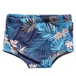 Sunga Boxer Adulta Estampada com Regulagem Azul Marinho 