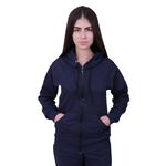 Conjunto Moletom Com Zíper Plus Size Azul Marinho