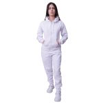 Conjunto Moletom Com Zíper Feminino Branco