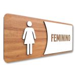Placa De Sinalização |Feminino - MDF 30x13cm