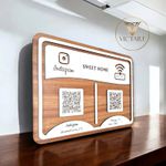 Placa Personalizada com até 3 QR Codes