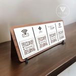 Placa de Qrcode Personalizável - Wi-Fi, PIX, Avaliação Google e Instagram