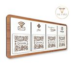 Placa de Qrcode Personalizável - Wi-Fi, PIX, Avaliação Google e Instagram