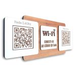 Placa De Sinalização | Uso de Wi-Fi - QR Code 