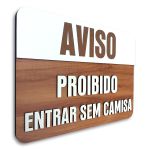 Placa De Sinalização | Aviso - MDF 30x21cm