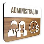 Placa De Sinalização | Administração - MDF 30x21cm