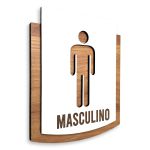 Placa De Sinalização | Masculino - MDF 15x13cm