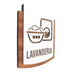 Placa De Sinalização | Lavanderia - MDF 15x13cm