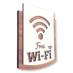 Placa De Sinalização | Wi-Fi - MDF 30x13cm