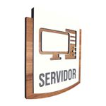 Placa De Sinalização | Servidor - MDF 15x13cm