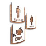 Kit Placa De Sinalização | Masculino - Feminino - Copa