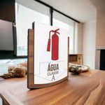 Placa De Sinalização | Extintor - Água - MDF 15x13cm 