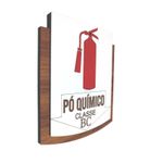 Placa De Sinalização | Extintor - Pó Químico - MDF 15x13cm 