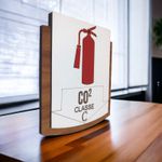 Placa De Sinalização | Extintor - Co2 - MDF 15x13cm 