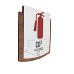 Placa De Sinalização | Extintor - Co2 - MDF 15x13cm 