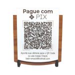  Placa de Sinalização | Pix - QR Code - MDF 15x13cm 