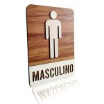 Placa De Sinalização | Masculino - MDF 21x30cm