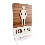 Placa De Sinalização | Feminino - MDF 21x30cm