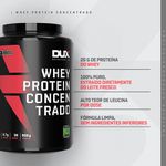 Whey Protein Concentrado Pote 900g Sabor Morango Dux Nutrition