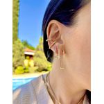 Piercing Fake Earhook Cravejado Banhado a Ouro