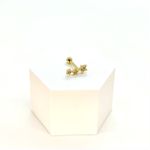 Piercing Estrelinhas Cravejadas em Prata 925 com Banho de Ouro