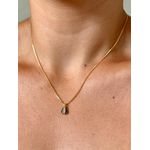 Corrente Nossa Senhora Aparecida Mini Azul Banhada a Ouro