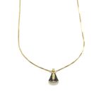 Corrente Nossa Senhora Aparecida Mini Azul Banhada a Ouro